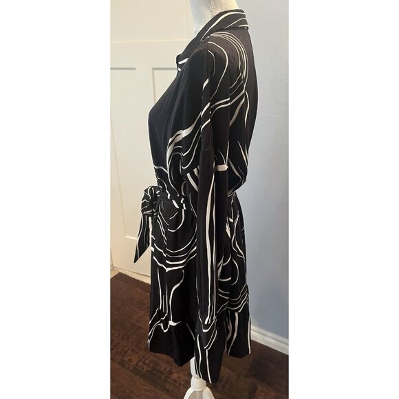 Nine West Dress Womens 2X (XXL) Knit Just Above Knee Plus Size Belted Career - Picture 7 of 13